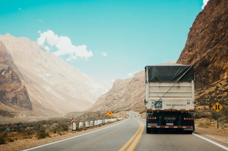 Semi-truck on highway representing autonomous trucking technology — self-driving trucks 2026 current capabilities reality ve